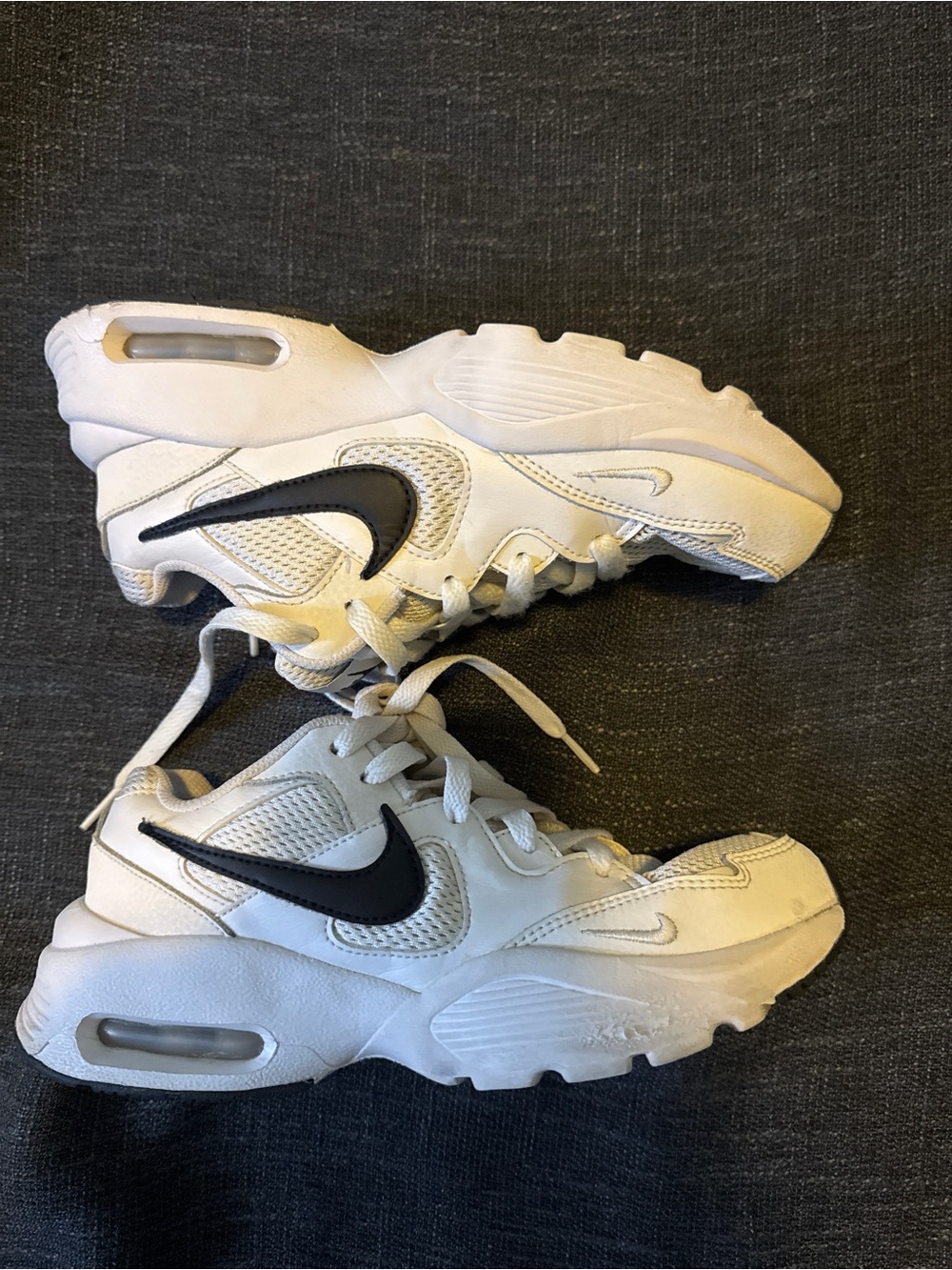 Nike White Sneakers with Black Swoosh